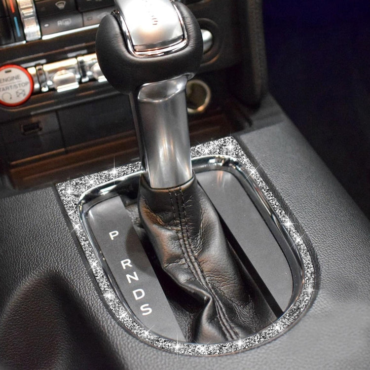 For Ford Mustang 2015-2020 Car Gear Shift Outer Ring Diamond Decoration Sticker, Left and Right Drive - Car Interior Mouldings by PMC TechLife | Online Shopping South Africa | PMC TechLife | Buy Now Pay Later Mobicred
