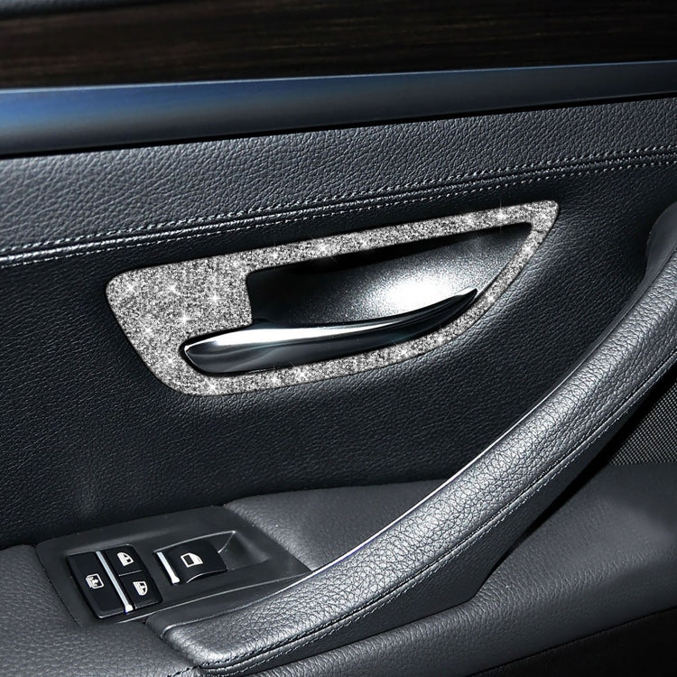 For BMW F10 5 Series 2011-2017 Car Door Handle Frame Diamond Decorative Sticker, Left and Right Drive - Car Interior Mouldings by PMC TechLife | Online Shopping South Africa | PMC TechLife | Buy Now Pay Later Mobicred