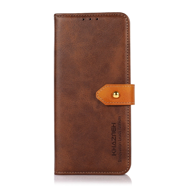 For Google Pixel 9 Pro KHAZNEH Dual-color Cowhide Texture Flip Leather Phone Case(Brown) - Google Cases by PMC TechLife | Online Shopping South Africa | PMC TechLife | Buy Now Pay Later Mobicred