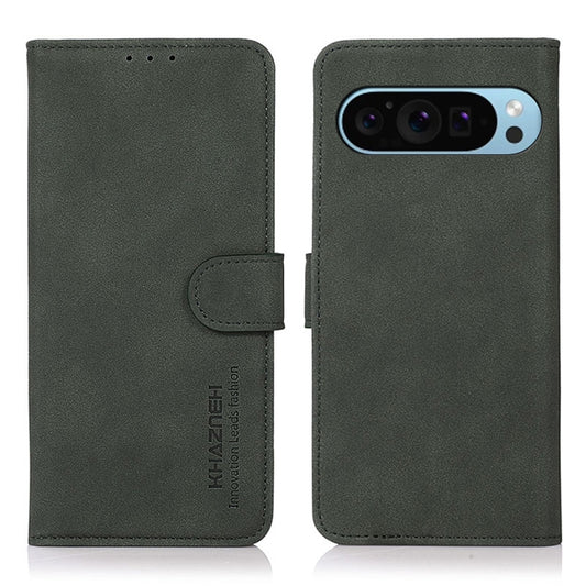 For Google Pixel 9 KHAZNEH Matte Texture Leather Phone Case(Green) - Google Cases by PMC Jewellery | Online Shopping South Africa | PMC Jewellery | Buy Now Pay Later Mobicred