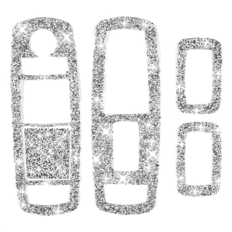 For Dodge Charger 2011-2014 5pcs/Set Car Window Lift Button Diamond Decorative Sticker, Left-hand Drive - Car Interior Mouldings by PMC TechLife | Online Shopping South Africa | PMC TechLife | Buy Now Pay Later Mobicred