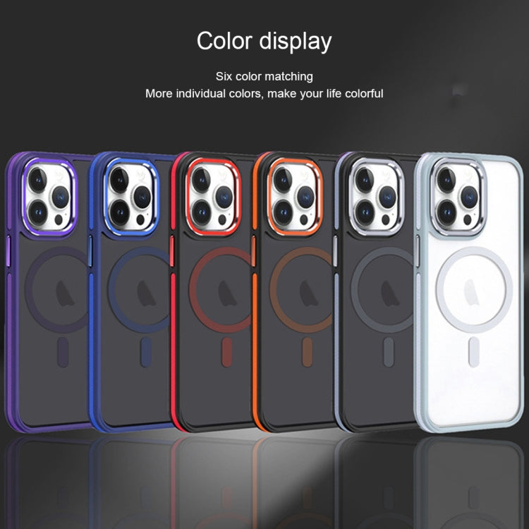 For iPhone 14 Pro Max Two-color Frosted MagSafe Magnetic Phone Case(Black) - iPhone 14 Pro Max Cases by PMC TechLife | Online Shopping South Africa | PMC TechLife