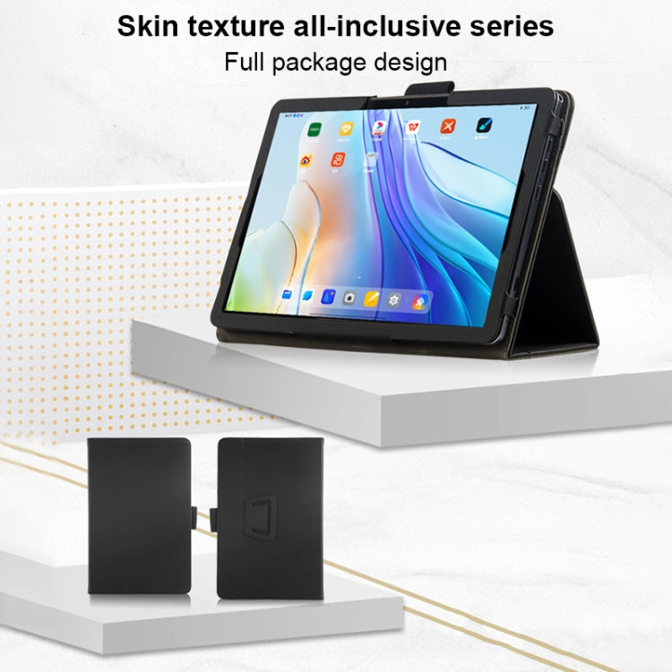 For TCL NxtPaper 11 2-Folding Leather Tablet Case with Handrest & Pen Slot(Black) - Others by PMC TechLife | Online Shopping South Africa | PMC TechLife | Buy Now Pay Later Mobicred