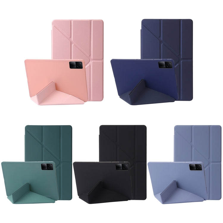 For Xiaomi Redmi Pad SE Deformation Silicone Leather Tablet Case(Dark Blue) - More Tablet Cases by PMC TechLife | Online Shopping South Africa | PMC TechLife | Buy Now Pay Later Mobicred