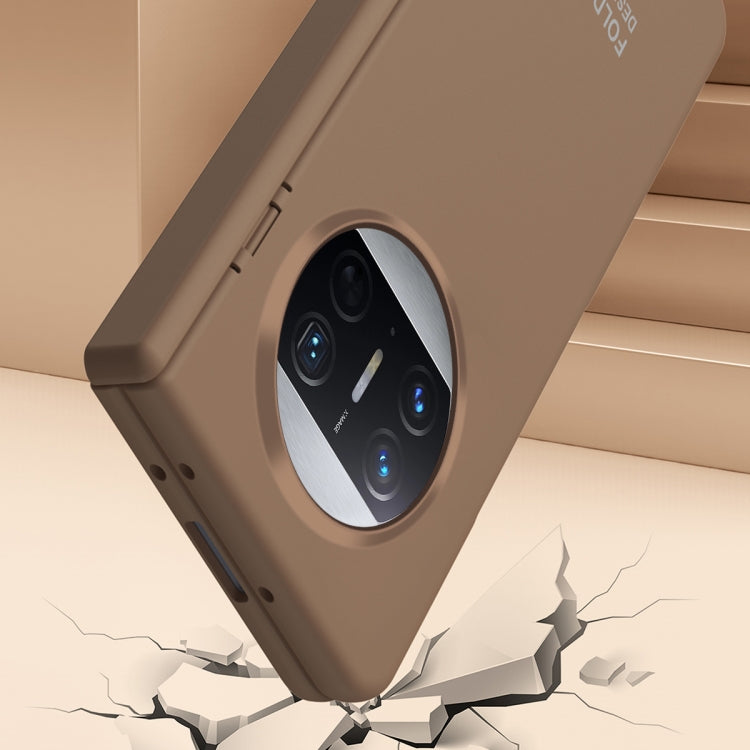 For Huawei Mate X3 Extraordinary Series Hinged Folding Full Coverage Phone Case with Pen Slot & Stylus(Coffee) - Huawei Cases by PMC TechLife | Online Shopping South Africa | PMC TechLife