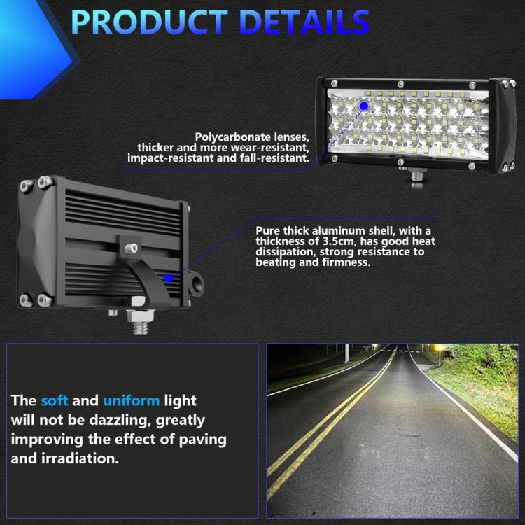 E9 25W 1 Pair 7 inch IP67 Waterproof Ultra-thin 5-Row Work Lights(White Light) - Work Lights by PMC Jewellery | Online Shopping South Africa | PMC Jewellery | Buy Now Pay Later Mobicred