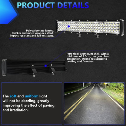 E9 54W 15 inch IP67 Waterproof Ultra-thin 5-Row Work Lights(White Light) - Work Lights by PMC Jewellery | Online Shopping South Africa | PMC Jewellery | Buy Now Pay Later Mobicred