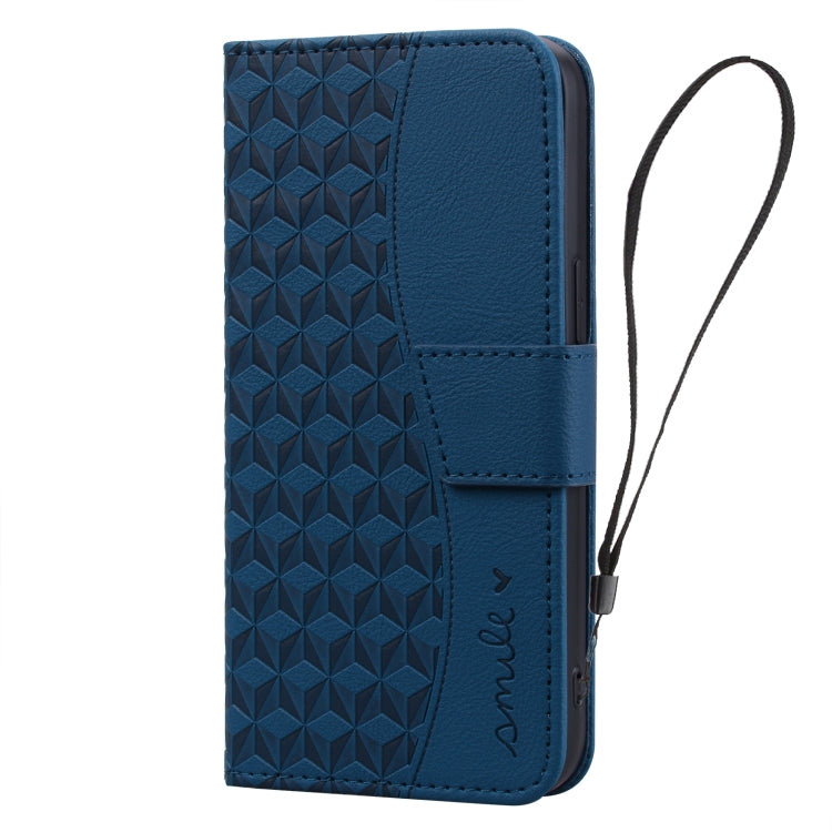 For iPhone 16 Business Diamond Buckle Leather Phone Case with Lanyard(Royal Blue) - iPhone 16 Cases by PMC Jewellery | Online Shopping South Africa | PMC Jewellery | Buy Now Pay Later Mobicred