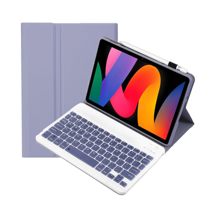 For Xiaomi Redmi Pad SE 11 inch A0N9 Lambskin Texture Ultra-thin Detachable Bluetooth Keyboard Leather Case(Purple) - Others Keyboard by PMC Jewellery | Online Shopping South Africa | PMC Jewellery