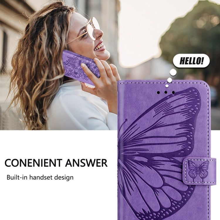 For Huawei Pura 70 Embossed Butterfly Leather Phone Case(Purple) - Huawei Cases by PMC Jewellery | Online Shopping South Africa | PMC Jewellery | Buy Now Pay Later Mobicred