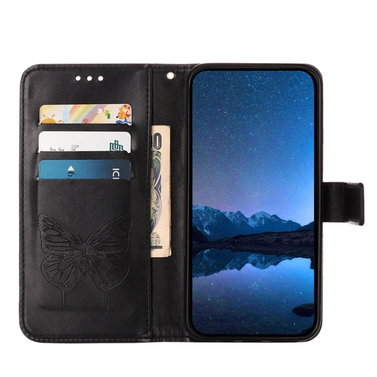 For Honor Magic6 Pro 5G Global Embossed Butterfly Leather Phone Case(Black) - Honor Cases by PMC Jewellery | Online Shopping South Africa | PMC Jewellery | Buy Now Pay Later Mobicred