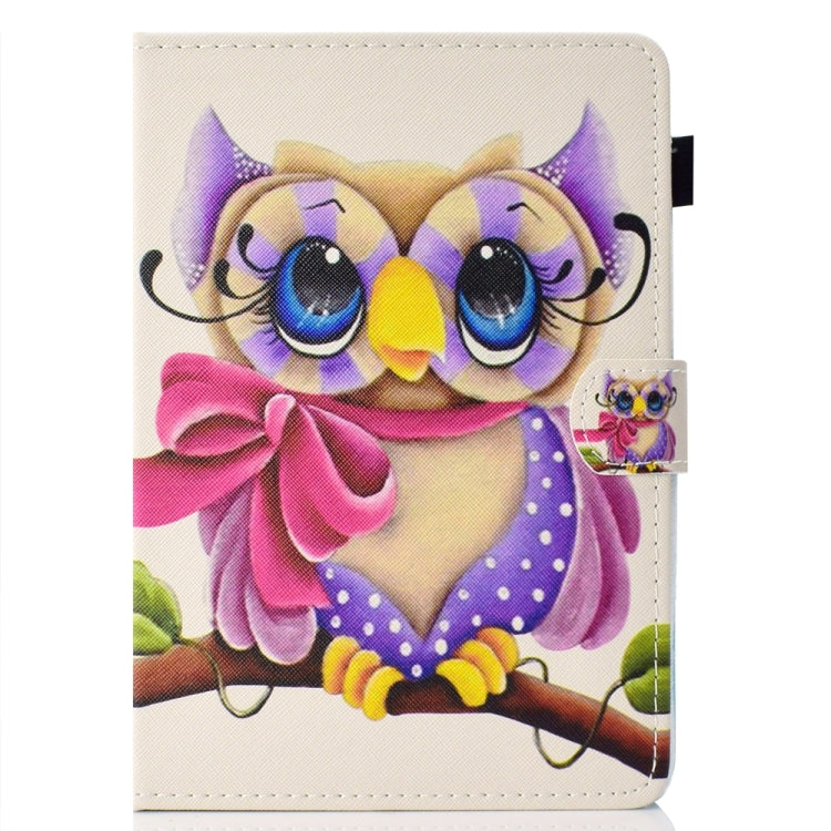 For 10 inch Universal Colored Drawing Stitching Leather Tablet Case(Owl) - 10 - 11 inch by PMC TechLife | Online Shopping South Africa | PMC TechLife | Buy Now Pay Later Mobicred