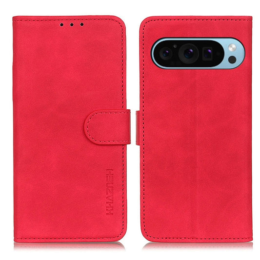 For Google Pixel 9 KHAZNEH Retro Texture Flip Leather Phone Case(Red) - Google Cases by PMC Jewellery | Online Shopping South Africa | PMC Jewellery | Buy Now Pay Later Mobicred