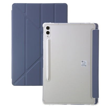 For Samsung Galaxy Tab S9 Clear Acrylic Deformation Leather Tablet Case(Lavender) - Galaxy Tab S9 Cases by PMC Jewellery | Online Shopping South Africa | PMC Jewellery | Buy Now Pay Later Mobicred