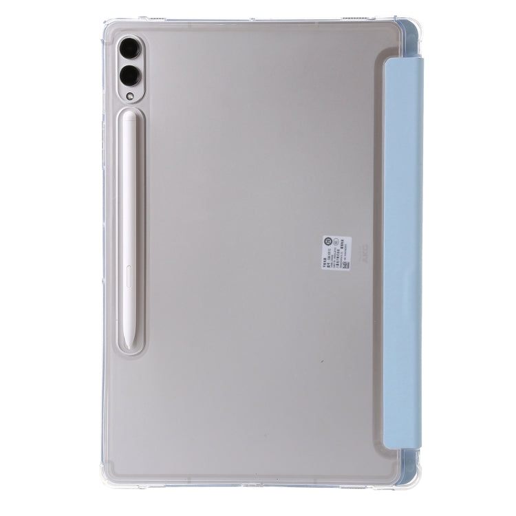 For Samsung Galaxy Tab S9 FE Clear Acrylic Deformation Leather Tablet Case(Ice Blue) - Galaxy Tab S9 FE by PMC Jewellery | Online Shopping South Africa | PMC Jewellery