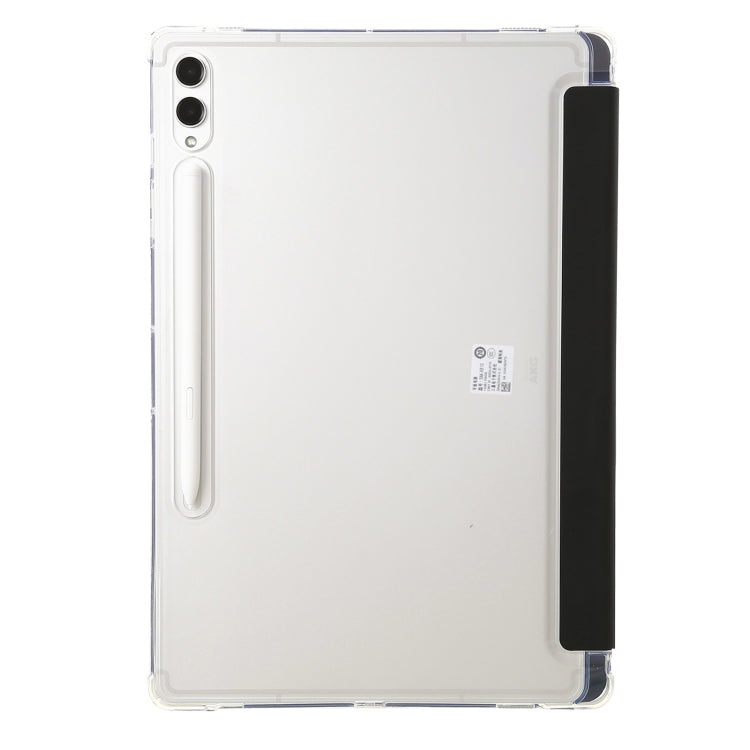 For Samsung Galaxy Tab S9 FE+ Clear Acrylic Deformation Leather Tablet Case(Black) - Galaxy Tab S9 FE+ by PMC Jewellery | Online Shopping South Africa | PMC Jewellery | Buy Now Pay Later Mobicred