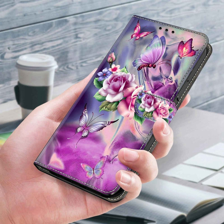 For Motorola Moto G14 Crystal 3D Shockproof Protective Leather Phone Case(Butterfly) - Motorola Cases by PMC TechLife | Online Shopping South Africa | PMC TechLife | Buy Now Pay Later Mobicred