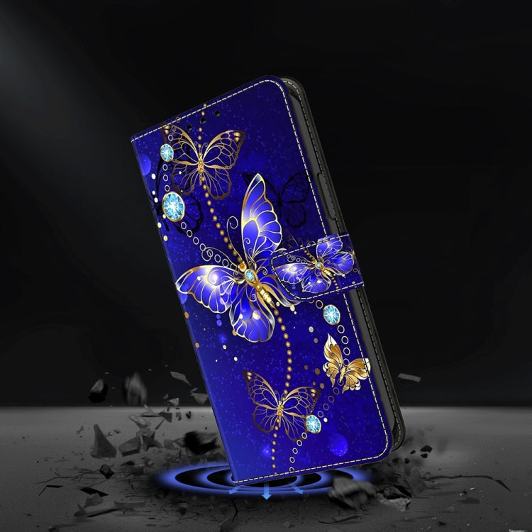 For Motorola Moto G14 Crystal 3D Shockproof Protective Leather Phone Case(Diamond Butterfly) - Motorola Cases by PMC TechLife | Online Shopping South Africa | PMC TechLife | Buy Now Pay Later Mobicred