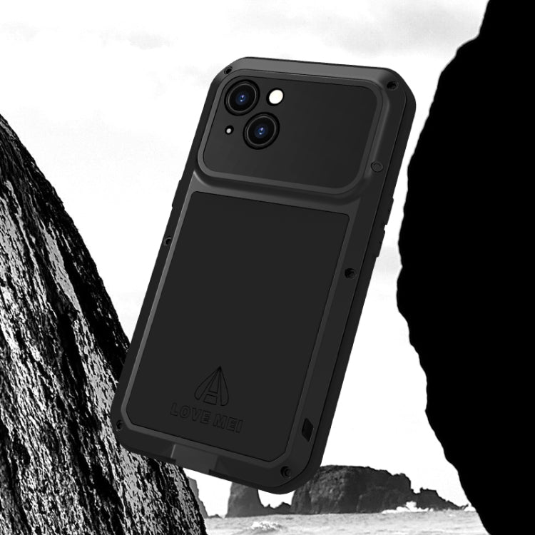 For iPhone 15 LOVE MEI Metal Shockproof Life Waterproof Dustproof Phone Case(Yellow) - iPhone 15 Cases by LOVE MEI | Online Shopping South Africa | PMC TechLife | Buy Now Pay Later Mobicred