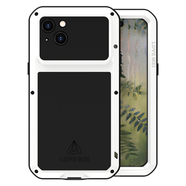 For iPhone 15 Plus LOVE MEI Metal Shockproof Life Waterproof Dustproof Phone Case(White) - iPhone 15 Plus Cases by LOVE MEI | Online Shopping South Africa | PMC Jewellery