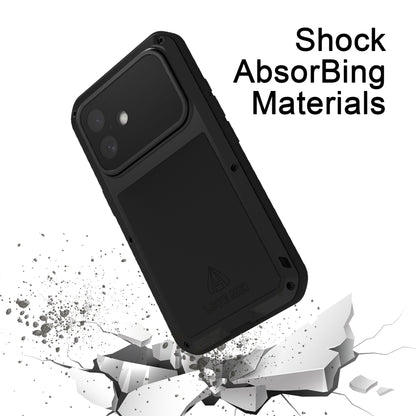 For iPhone 16 LOVE MEI Metal Shockproof Life Waterproof Dustproof Phone Case(White) - iPhone 16 Cases by LOVE MEI | Online Shopping South Africa | PMC Jewellery | Buy Now Pay Later Mobicred