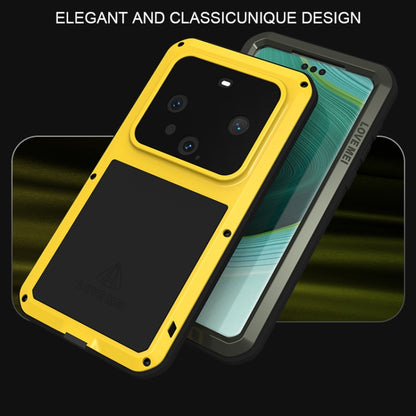 For Huawei Mate 60 Pro / 60 Pro+ LOVE MEI Metal Shockproof Life Waterproof Dustproof Phone Case(Yellow) - Huawei Cases by LOVE MEI | Online Shopping South Africa | PMC Jewellery