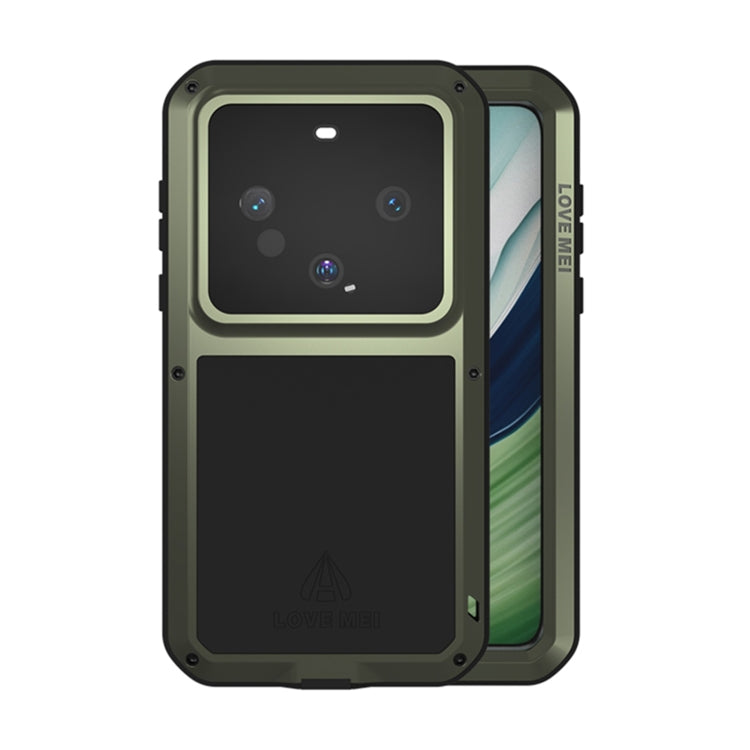 For Huawei Mate 60 LOVE MEI Metal Shockproof Life Waterproof Dustproof Phone Case(Army Green) - Huawei Cases by LOVE MEI | Online Shopping South Africa | PMC Jewellery