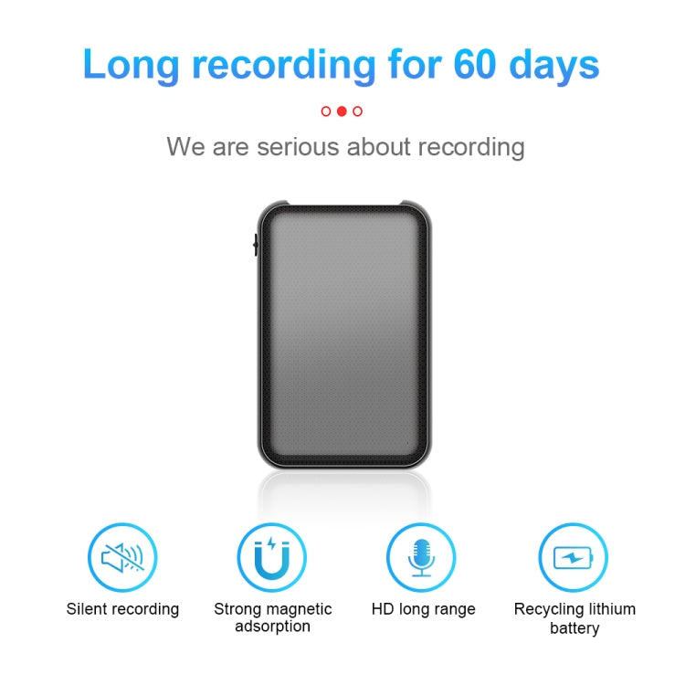 JNN Q75 Magnetic Power Bank Smart Voice Recorder, Memory:32GB(Black) - Recording Pen by JNN | Online Shopping South Africa | PMC TechLife | Buy Now Pay Later Mobicred