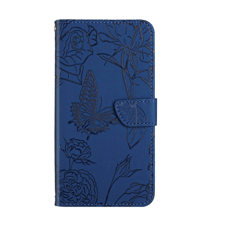 For Google Pixel 9 Skin Feel Butterfly Embossed Flip Leather Phone Case(Blue) - Google Cases by PMC TechLife | Online Shopping South Africa | PMC TechLife | Buy Now Pay Later Mobicred