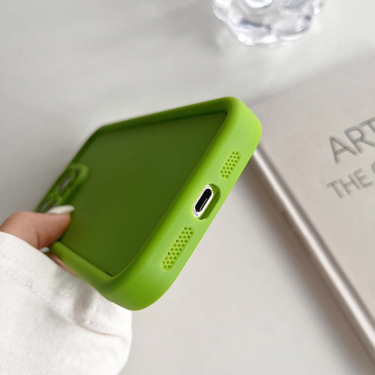 For iPhone 15 Pro Max Fine Hole Shockproof Frame Frosted TPU Phone Case(Beige) - free shipping - PMC TechLife - Order now!