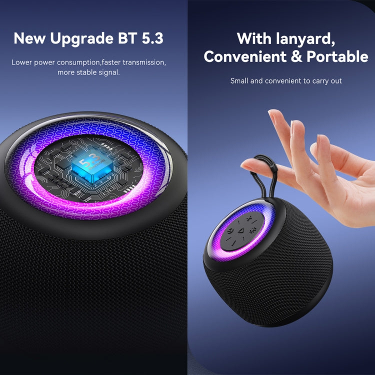 USAMS US-YX014 Yinya Series Mini Wireless Bluetooth Speaker(Black) - free shipping - PMC Jewellery - Order now!