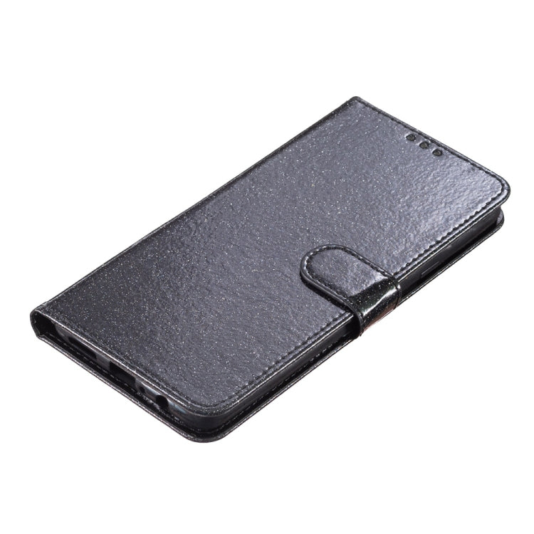 For Honor X6a Glitter Powder Flip Leather Phone Case(Black) - Honor Cases by PMC TechLife | Online Shopping South Africa | PMC TechLife | Buy Now Pay Later Mobicred