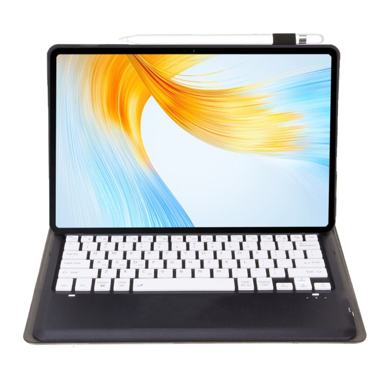 For Lenovo Xiaoxin Pad Pro 12.7 inch AM24 TPU Ultra-thin Detachable Bluetooth Keyboard Tablet Leather Case(Black White) - Lenovo Keyboard by PMC TechLife | Online Shopping South Africa | PMC TechLife