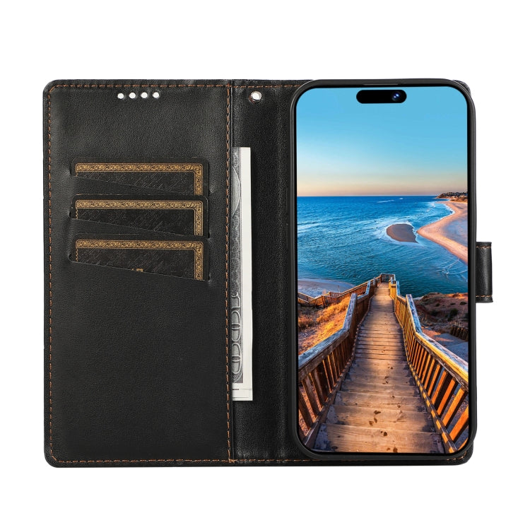 For Xiaomi 13 Lite PU Genuine Leather Texture Embossed Line Phone Case(Black) - 13 Lite Cases by PMC TechLife | Online Shopping South Africa | PMC TechLife | Buy Now Pay Later Mobicred
