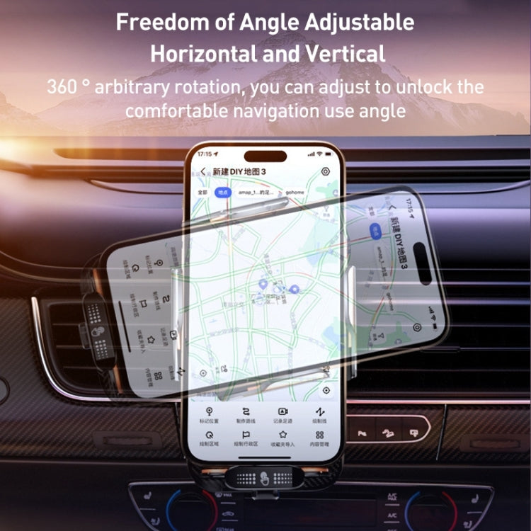 C05 Automatic Alignment Wireless Fast Charging Air Outlet Car Holder(Black) - free shipping - PMC TechLife - Order now!