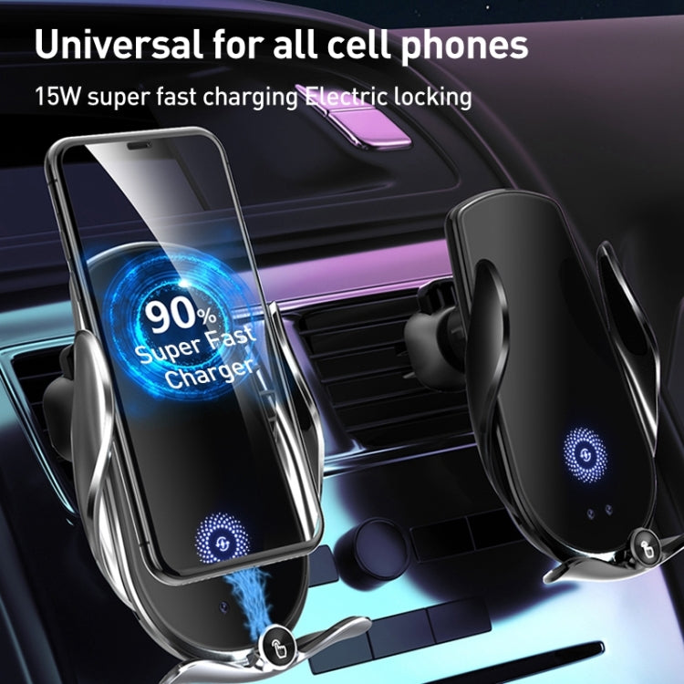 M3 Infrared lnduction Wireless Fast Charging Air Outlet Car Holder(Silver) - Wireless Charger Holders by PMC TechLife | Online Shopping South Africa | PMC TechLife | Buy Now Pay Later Mobicred