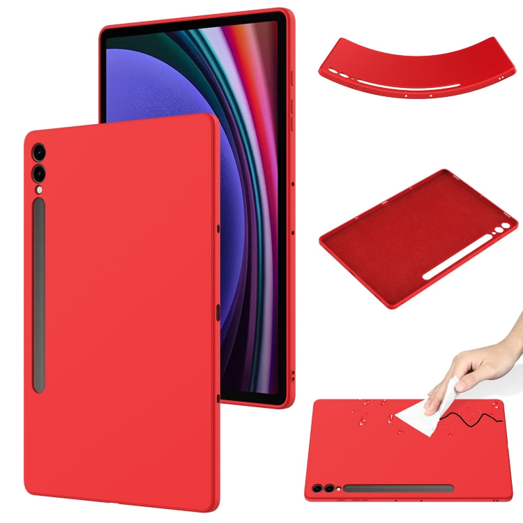 For Samsung Galaxy Tab S9+ Pure Color Liquid Silicone Shockproof Tablet Case(Red) - Galaxy Tab S9+ Cases by PMC Jewellery | Online Shopping South Africa | PMC Jewellery