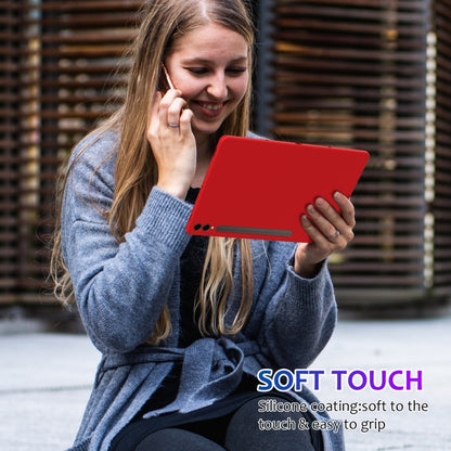 For Samsung Galaxy Tab S9+ Pure Color Liquid Silicone Shockproof Tablet Case(Red) - Galaxy Tab S9+ Cases by PMC Jewellery | Online Shopping South Africa | PMC Jewellery