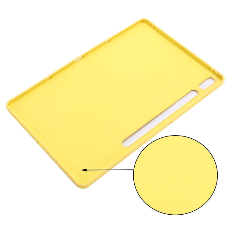 For Samsung Galaxy Tab S9 FE+ / S10+ Pure Color Liquid Silicone Shockproof Tablet Case(Yellow) - Galaxy Tab S9 FE+ by PMC Jewellery | Online Shopping South Africa | PMC Jewellery | Buy Now Pay Later Mobicred