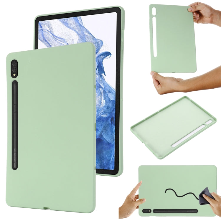 For Samsung Galaxy Tab S9 Pure Color Liquid Silicone Shockproof Tablet Case(Green) - Galaxy Tab S9 Cases by PMC Jewellery | Online Shopping South Africa | PMC Jewellery | Buy Now Pay Later Mobicred