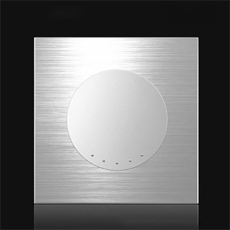 86mm Gray Aluminum Wire Drawing LED Switch Panel, Style:One Open Multiple Control - Switch by PMC Jewellery | Online Shopping South Africa | PMC Jewellery | Buy Now Pay Later Mobicred