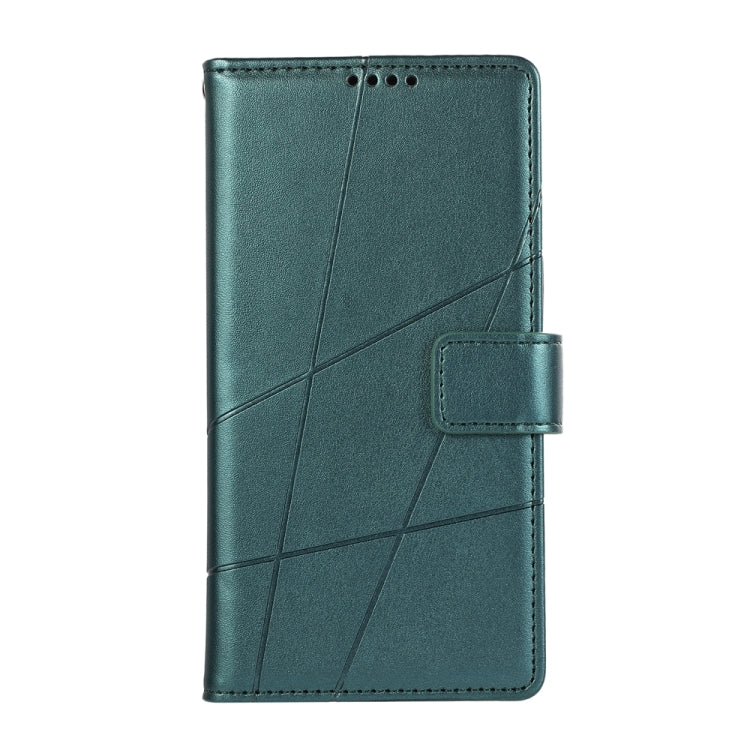 For Google Pixel 9 PU Genuine Leather Texture Embossed Line Phone Case(Green) - Google Cases by PMC TechLife | Online Shopping South Africa | PMC TechLife | Buy Now Pay Later Mobicred