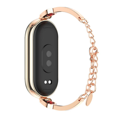 For Xiaomi Mi Band 8 Mijobs Ruyi Beauty Bracelet Watch Band(Rose Gold Red) - Watch Bands by MIJOBS | Online Shopping South Africa | PMC Jewellery