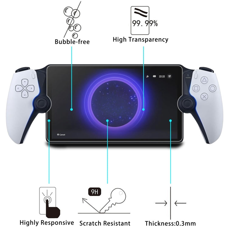 For Sony PS5 PlayStation Portal Remote 2pcs 9H 0.3mm Explosion-proof Tempered Glass Film - Others by PMC Jewellery | Online Shopping South Africa | PMC Jewellery