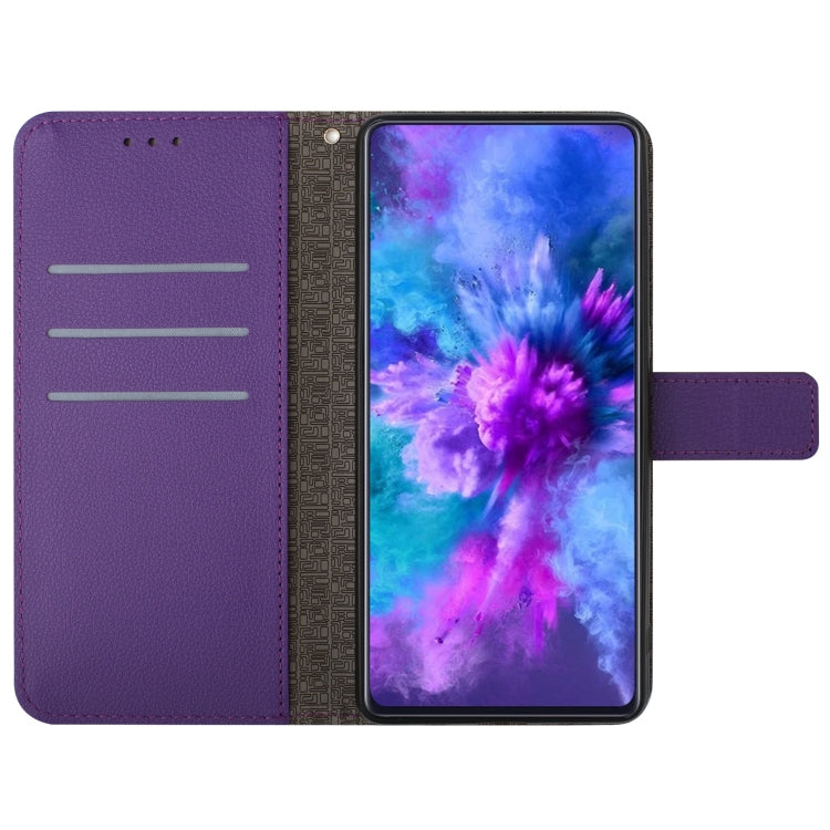 For iPhone 16 Pro Max Rhombic Grid Texture Leather Phone Case(Purple) - iPhone 16 Pro Max Cases by PMC Jewellery | Online Shopping South Africa | PMC Jewellery | Buy Now Pay Later Mobicred