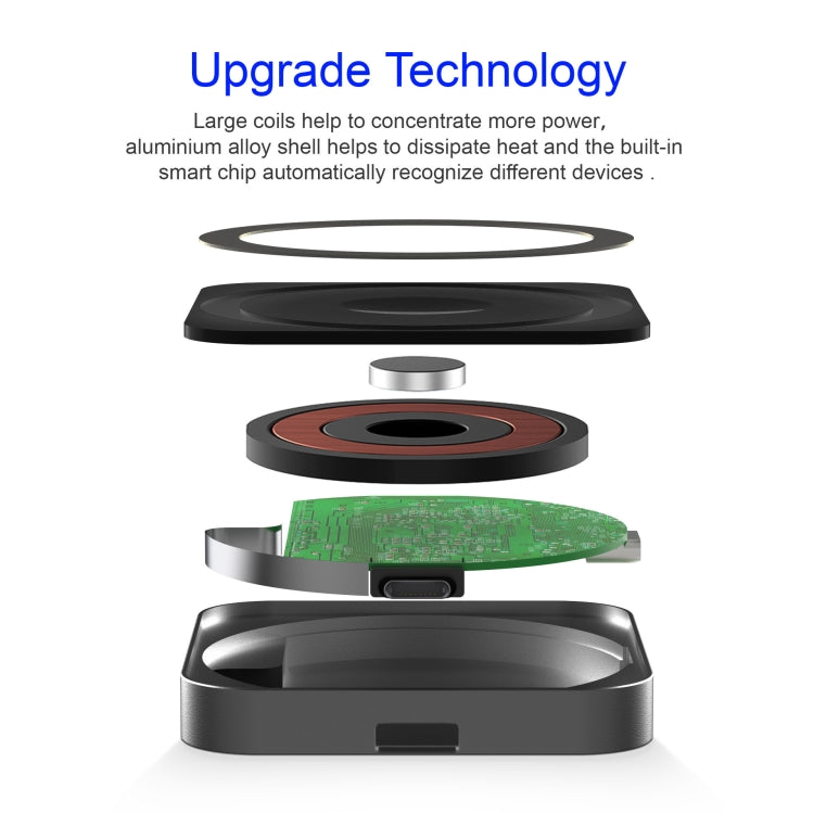 For iPhone / AirPods / iWatch Series 3 in 1 Portable Wireless Charger(Black) - free shipping - PMC Jewellery - Order now!