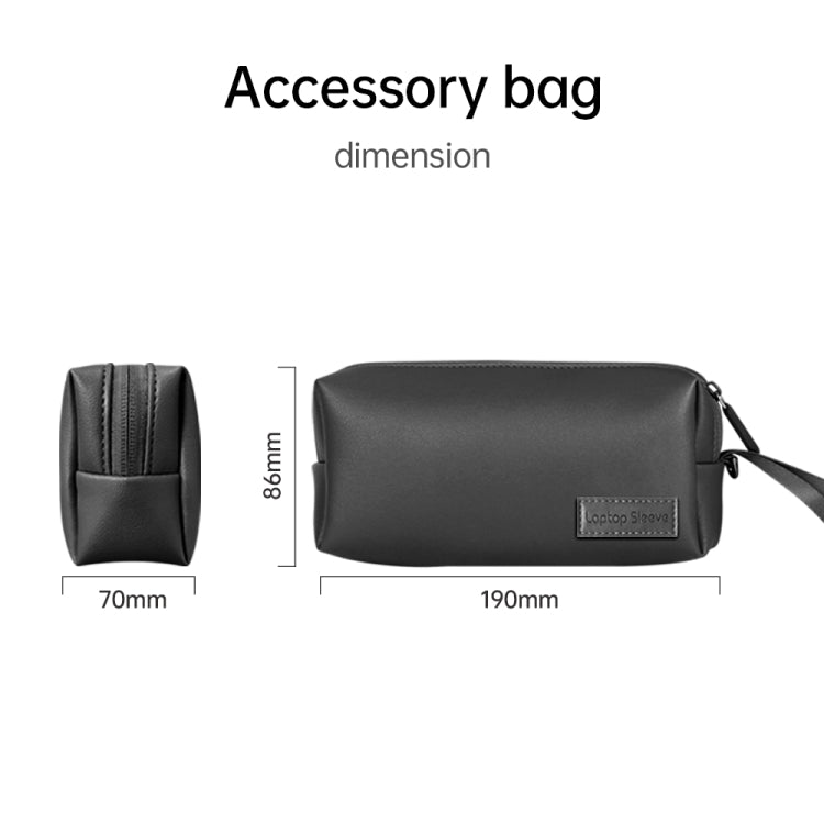 For 13/14 inch Envelope Holder Laptop Sleeve Bag with Accessories Bag(Grey) - Other by PMC Jewellery | Online Shopping South Africa | PMC Jewellery | Buy Now Pay Later Mobicred