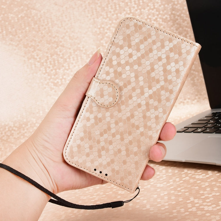 For Infinix Hot 40 / Hot 40 Pro 4G 2024 Honeycomb Dot Texture Leather Phone Case(Gold) - Infinix Cases by PMC Jewellery | Online Shopping South Africa | PMC Jewellery | Buy Now Pay Later Mobicred