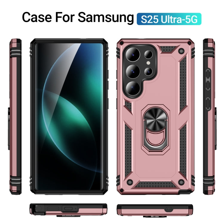 For Samsung Galaxy S25 Ultra 5G Shockproof TPU + PC Phone Case(Rose Gold) - Galaxy S25 Ultra 5G Cases by PMC Jewellery | Online Shopping South Africa | PMC Jewellery | Buy Now Pay Later Mobicred