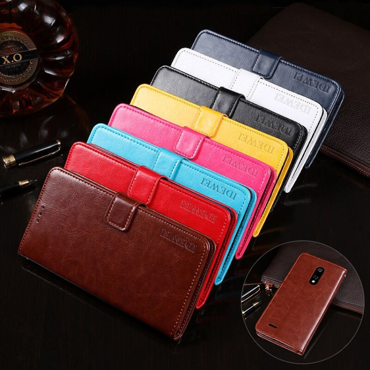 For Ulefone Note 8P idewei Crazy Horse Texture Horizontal Flip Leather Case with Holder & Card Slots & Wallet(Brown) - Ulefone Cases by idewei | Online Shopping South Africa | PMC Jewellery | Buy Now Pay Later Mobicred